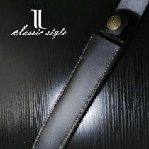 Pure handmade cowhide leather outdoor knife Universal straight knife fruit knife saber self-defense knife knife knife knife sleeve scabbard