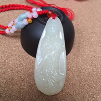 Men and women Buddha statue Maitreya Buddha pendant natural A goods jade pendant Afghan White Jade Guanyin Bodhisattva jade pendant