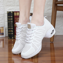 Square dance shoes mesh breathable jazz shoes White summer dance shoes womens adult square dance shoes soft bottom New