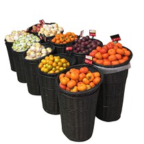 Fruit shelf fruit display basket pile head blue fruit shop box Basket supermarket fresh pile head basket shelf
