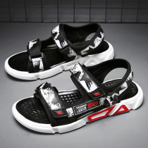 Sandals men 2021 New ins tide summer wear Men sports leisure driving student youth sandals