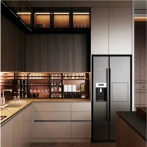 Xicheng simple cabinet package cabinet 3 meters floor cabinet 3 meters table 1 meter hanging cabinet sink faucet basket