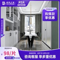 Guanzhu ceramics Heluna 126052 Living room dining room floor tiles Nordic light luxury atmosphere and comfort