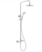 Qile constant temperature double shower column (self-lift)