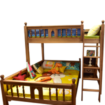  Sunshine Barbie Nuo sandalwood paint-free childrens high and low bed variable bed deposit