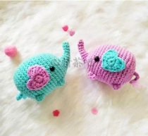 Mini elephant crochet diagram doll hook knitting wool hand diy Picture tutorial new recommendation