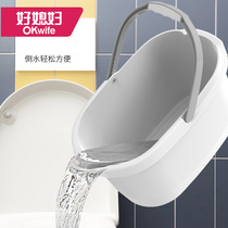 Good Daughter-In-Law Household Rectangular Wash Mop Barrel Collodion Cotton Flat Mop Cleaning Ground Drag Single Barrel Thickened Plastic Barrel Body