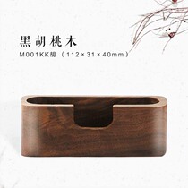 Log business card box wooden business card rack Desktop Storage high-grade business simple solid wood base can be customized LOGO