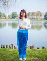 Disposable rain pants raincoat adult travel rafting hiking children men and women waterproof plastic raincoat pants