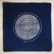 Batik square towel handkerchief custom-made natural plant blue dye ring spiral pattern non-legacy small gift gift pattern custom-made