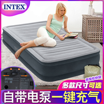 INTEX air mattress inflatable mattress home double extra thick outdoor camping bed built-in electric pump punching bed