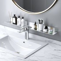  Bathroom faucet Wall shelf Bathroom mirror front sink Cosmetics storage rack Wall-mounted punch-free