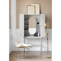 Nordic expression NORHOR Walden series Italian style simple RALAP mirror dressing storage cabinet gray and white Y