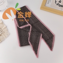 Summer snowspun silk towels with female tie hair Ribbon Zama Tail Ribbon with slender retro French style fashion Sensation Head Rope Woman