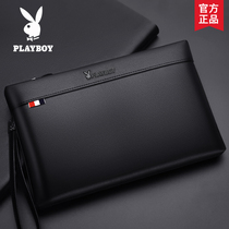 Flower Playboy Mens Hands Bag New Hand Grip Bag Business Casual Clip Bag Large Capacity Leather Bag Letter Enveloping Hand Grab Bag