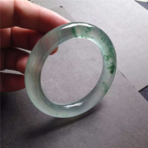 Yunnan natural old pit A goods high ice glass species floating flower jade bracelet round Burmese jade bracelet special womens