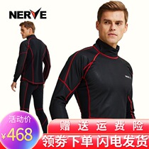 NERVE thermal underwear set motorcycle heating riding clothes men and women winter windproof and cold-proof comfortable riding clothes