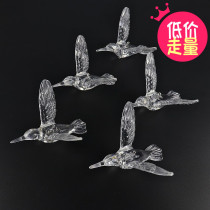 Wedding waterproof crystal bird pendant props Transparent hummingbird Wedding stage ceiling decorative window Acrylic bird