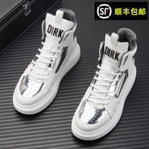  European station mens shoes autumn new white high-top board shoes Korean version of the trend sports shoes net red inner heightening Martin boots
