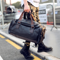 Hong Kongs new large-capacity mens leather handbag travel bag shoulder messenger bag business travel luggage bag