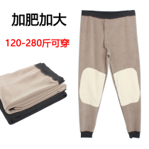 Mens tete body gattening warm pants with velvety thickened heating large code loose cashmere kneecap kneecap cotton pants in thick suede pants