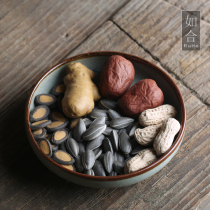 Yixing purple sand tea pet ornaments boutique purple sand peanut shape simulation tea ceremony trick toy
