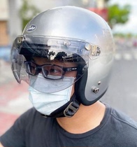 Taiwan Retro Motorcycle Helmet Windproof Shading Plane Lens Half Armor Universal Pilot Semi-Cut Short Lens