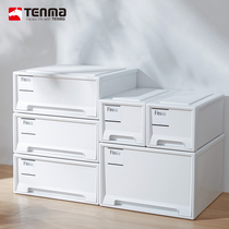 Japan Tianma Fits storage drawer Special large cabinet Clothes storage Plastic transparent drawer finishing storage box