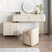 Rock plate dresser Light luxury net red ins wind bedroom small high-end sense Nordic multi-function makeup desk one