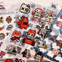 Cartoners Items Decoration Stickers Phone notebook Halloween Personality Skull Pvc Waterproof Mug No Mark