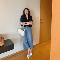 Spot benefits Xiaoyi Customized female Han version loose with slim fit and high 7-point pants