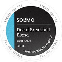 Amazon Brand - 100 Ct  Solimo Decaf Light Roast Co