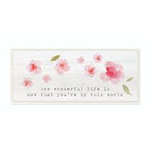 Stupell Industries How Wonderful Pink Flower Kids