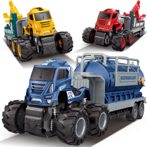 Inertial alloy head trailer container truck fence truck tanker simulation model sliding children's toys birthday gift