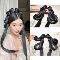 Fu Xiaofei bow cute full hair silk soft hair bun lazy hair bag Joker easy to use Hanfu ancient style