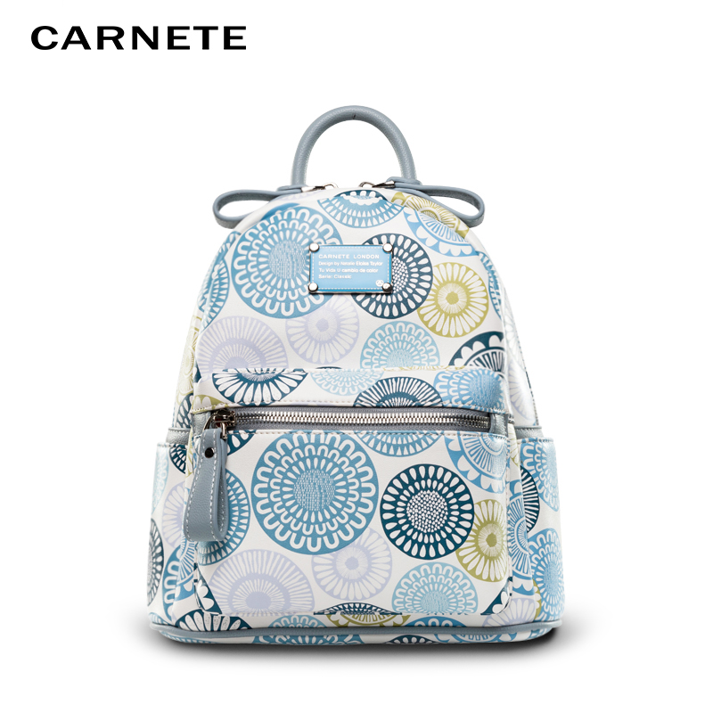 CarNETE Backpack Girl 2019 New Fashion Backpack 100-pack Travel Printed Bookbag Mini-bag