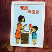  Teachers Day handmade diy gift Five-grain beanie paste painting Bean seed production material package Mid-Autumn Festival