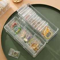 Jewelry Storage Box Desktop Portable Earrings Earrings Necklace Jewelry Anti-oxidation Sealed Bag Drawer Grid Display Rack