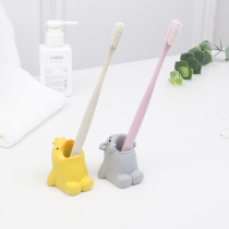 Cartoon Animal Toothbrush Rack Cute Teeth Shelve Toilet Free perforated toothbrushing cup Home Containing Small Pendulum