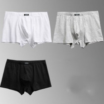 Simple 95% pure color cotton mens underwear boxer pants young mens boxer comfortable trousers and bottoms breathable