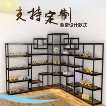 Shoe store Shoe rack display rack Store commercial shelf Multi-layer window Childrens shoe store bag cosmetics display cabinet Floor-to-ceiling