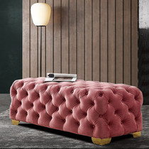 Nordic Strip Sofa Bench Light Lavish Cloakroom red stool fitting room stool pedalling stool Bench Bedroom Bedstool