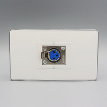 Silver edge 120 type female cannon socket panel microphone large three-core female cannon wall socket