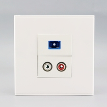 Type 86 optical fiber audio socket panel SC optical fiber broadband solderfree red and white AV double lotus audio multimedia panel