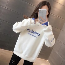 Pregnant woman autumn and winter 2021 new out-of-two two blouses autumn and winter long sleeves plus suede thickened pregnant womens clothing