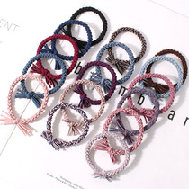 Rubber band Hairband female Korean cute minimalist head rope hipster personality leather case woven new hair rope tie hair
