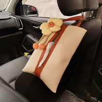 Car tissue box creative fashion simple car seat back hanging type paper box universal car tissue packaging decoration