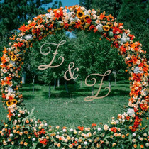 Customized European outdoor wedding background wall image wall photo props wooden pendant letter name card