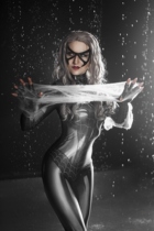 Net celebrity sexy spider-man tights one-piece female open crotch black adult shaking anchor cosplay suit