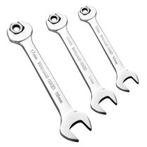 Chrome vanadium steel open end wrench Double head wrench Mirror wrench Dual-use head wrench set Auto repair wrench tools